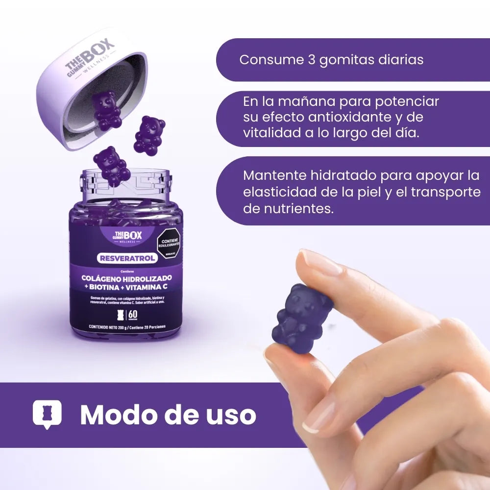Resveratrol en gomitas 🍇