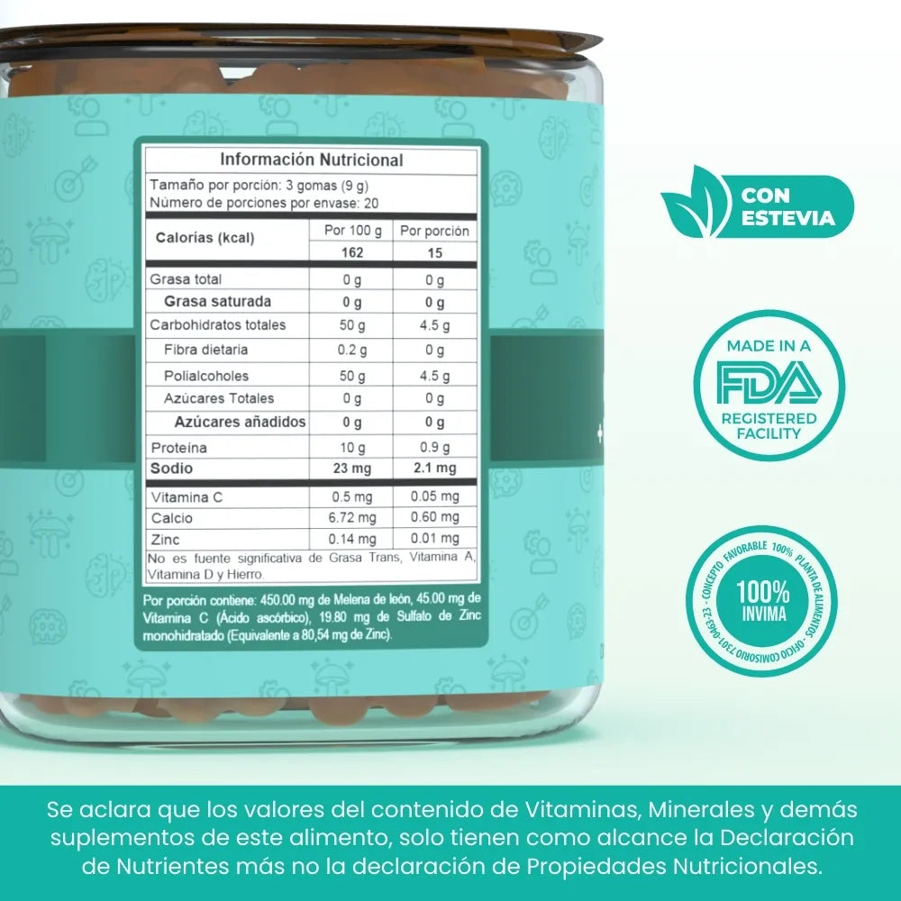 Melena de Leon en gomitas 🧠