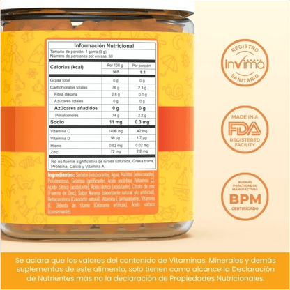 Vitamina C + zinc para niños, en gomitas 💪🏻 - SUB